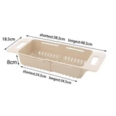BUFFER® Uzayıp Kısalabilen Ayarlanabilir Plastik Lavabo Mutfak Süzgeci - 10