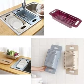 BUFFER® Uzayıp Kısalabilen Ayarlanabilir Plastik Lavabo Mutfak Süzgeci - 4