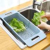 BUFFER® Uzayıp Kısalabilen Ayarlanabilir Plastik Lavabo Mutfak Süzgeci - 7