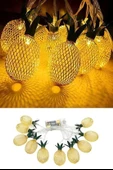 BUFFER® Dekoratif Pilli Pineapple Ananas Pilli Şerit Led Işık (1 Metre) - 9