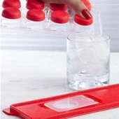 BUFFER® 12li Kapaklı Yapışmaz Silikon Tabanlı Plastik Küp Buz Kalıbı - 4