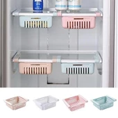 BUFFER® Çok Amaçlı Uzayıp Kısalabilir Buzdolabı Düzenleyici Sepeti Rafı - 1