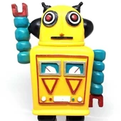 BUFFER® Decotown Nostaljik Sevimli Uzaylı Robot Şeklinde Figür Biblo - 1