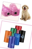 BUFFER® 4lü Evcil Hayvanlar Için Pati Desenli Kedi Köpek Kaka Poşeti Torbası - 10