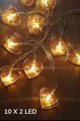 BUFFER® Kalpli Şerit Led Işık Zinciri Aydınlatma Doğum Günü Süs Işığı - 10