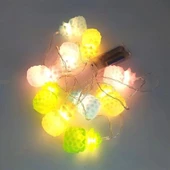 BUFFER® Karışık Renk Dekoratif Ananas Dolama 10 lu Şerit Led Işık Zinciri - 4
