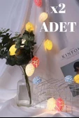 BUFFER® 10lu Renkli Yumurta Şeklinde Dekoratif Dolama Led Aydınlatma - 9