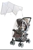 BUFFER® Bebek Arabası Puset Şeffaf Yağmurluk Rüzgar Engelleyici Muşamba - 3