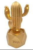 BUFFER® Led Işıklı Sevimli Kaktüs Dekoratif Masa Lambası Mini Biblo Gece Lambası-GOLD - 9
