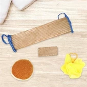 BUFFER® 4 Parçalı Banyo Duş Lifi Seti Vücut Sırt Yüz Lifi Ponza Taşı - 6