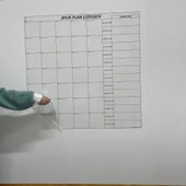 BUFFER® Aylık Planlayıcı Manyetik Duvar Stickerı Takvim Plan Çizelgesi - 6