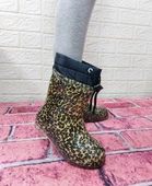 Çağrı Leopar Desenli İçi Kürklü Kız Çocuk Kar Yağmur Çizmesi thumbnail 3