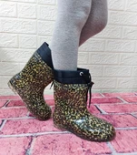 Çağrı Leopar Desenli İçi Kürklü Kız Çocuk Kar Yağmur Çizmesi thumbnail 2