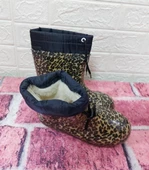 Çağrı Leopar Desenli İçi Kürklü Kız Çocuk Kar Yağmur Çizmesi thumbnail 7