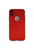 Apple iPhone X Premium Silikon Kılıf Bordo - 1