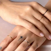 14k Sade Altın Aldante Tel Yüzük thumbnail 4