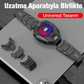 Polham RGB 5-8.45 inç Dijital Göstergeli Tablet Soğutucu Telefon Gamer Oyuncu Radyatör Soğutma Fanı thumbnail 5