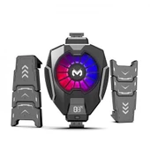 Polham RGB 5-8.45 inç Dijital Göstergeli Tablet Soğutucu Telefon Gamer Oyuncu Radyatör Soğutma Fanı thumbnail 1