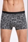 İlke 1601 Erkek Likralı Desenli Boxer - 1