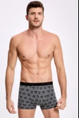 İlke 1601 Erkek Likralı Desenli Boxer - 3