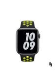 Apple Watch Series 3 38 MM Fileli Kordon Siyah-Sarı - 2