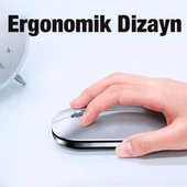 Polham Şarj Edilebilir Kablosuz Wireless Mouse Bluetooth Mouse 1000-1600 DPI Şarjlı Mouse - 4