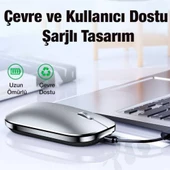 Polham Şarj Edilebilir Kablosuz Wireless Mouse Bluetooth Mouse 1000-1600 DPI Şarjlı Mouse - 3