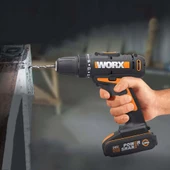 Worx Wx108 20Volt/2.0Ah. Li-İon Çift Akülü Profesyonel Şarjlı Matkap - 7