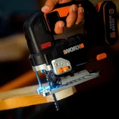 Worx Wx542 20Volt 2.5Ah. Li-İon Tek Akülü Profesyonel Kömürsüz Şarjlı Dekupaj Testere - 6