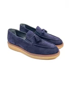 Kaunos Lacivert Hakiki Süet Deri Günlük Klasik Erkek Ayakkabı thumbnail 2