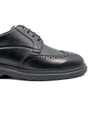 Armoni Siyah Hakiki Deri Günlük Klasik Erkek Ayakkabı - 5