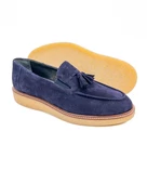 Kaunos Lacivert Hakiki Süet Deri Günlük Klasik Erkek Ayakkabı thumbnail 3