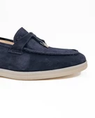 Meya Kadın Lacivert Hakiki Süet Deri Loafer Ayakkabı thumbnail 5