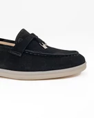 Meya Kadın Siyah Hakiki Süet Deri Loafer Ayakkabı thumbnail 5