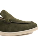 Allegro Koyu Yeşil Hakiki Süet Deri Erkek Loafer Ayakkabı - 5
