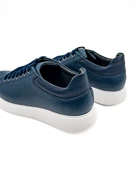 Twin Lacivert Hakiki Deri Erkek Spor (Sneaker) Ayakkabı - 5