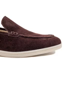 Allegro Koyu Kahve Hakiki Süet Deri Erkek Loafer Ayakkabı - 5