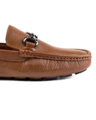 Troya Kahve Hakiki Deri Erkek Loafer Ayakkabı - 5