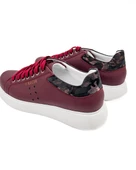 T-Racer Hakiki Deri Bordo Erkek Sneaker - 5