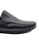 Yalı Siyah Hakiki Deri Erkek Loafer Ayakkabı - 5