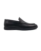 Allegro Siyah Hakiki Deri Erkek Loafer Ayakkabı - 1