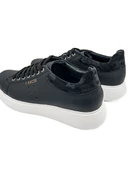 T-Racer Siyah Hakiki Deri Beyaz Taban Erkek Sneaker - 5