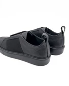 Eşsiz El Yapımı Shadow Siyah Hakiki Deri Siyah Taban Erkek Spor (Sneaker) Ayakkabı thumbnail 5