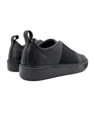 Eşsiz El Yapımı Shadow Siyah Hakiki Deri Siyah Taban Erkek Spor (Sneaker) Ayakkabı thumbnail 4