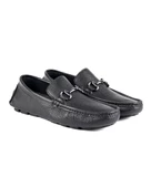 Eşsiz El Yapımı Troya Siyah Hakiki Deri Erkek Loafer Ayakkabı thumbnail 2