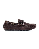 Eşsiz El Yapımı Zeugma Kahve Hakiki Süet Deri Erkek Loafer Ayakkabı thumbnail 1