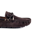 Eşsiz El Yapımı Zeugma Kahve Hakiki Süet Deri Erkek Loafer Ayakkabı thumbnail 5