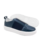 Eşsiz El Yapımı Shadow Lacivert Hakiki Deri Erkek Spor (Sneaker) Ayakkabı - 3