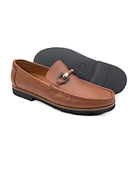 Eşsiz El Yapımı Louvre Taba Hakiki Deri Erkek Loafer Ayakkabı thumbnail 3