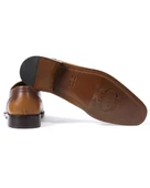 Eşsiz El Yapımı Avangard Taba Hakiki Deri Klasik Erkek Ayakkabı - 3